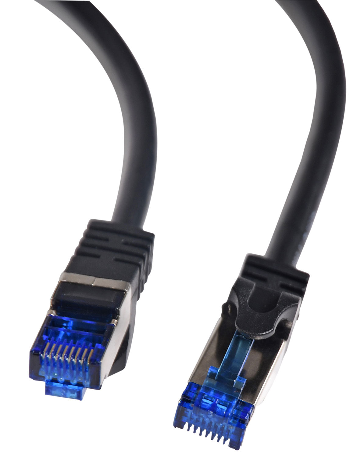 CAT7 patch-kabel, Svart - 1m