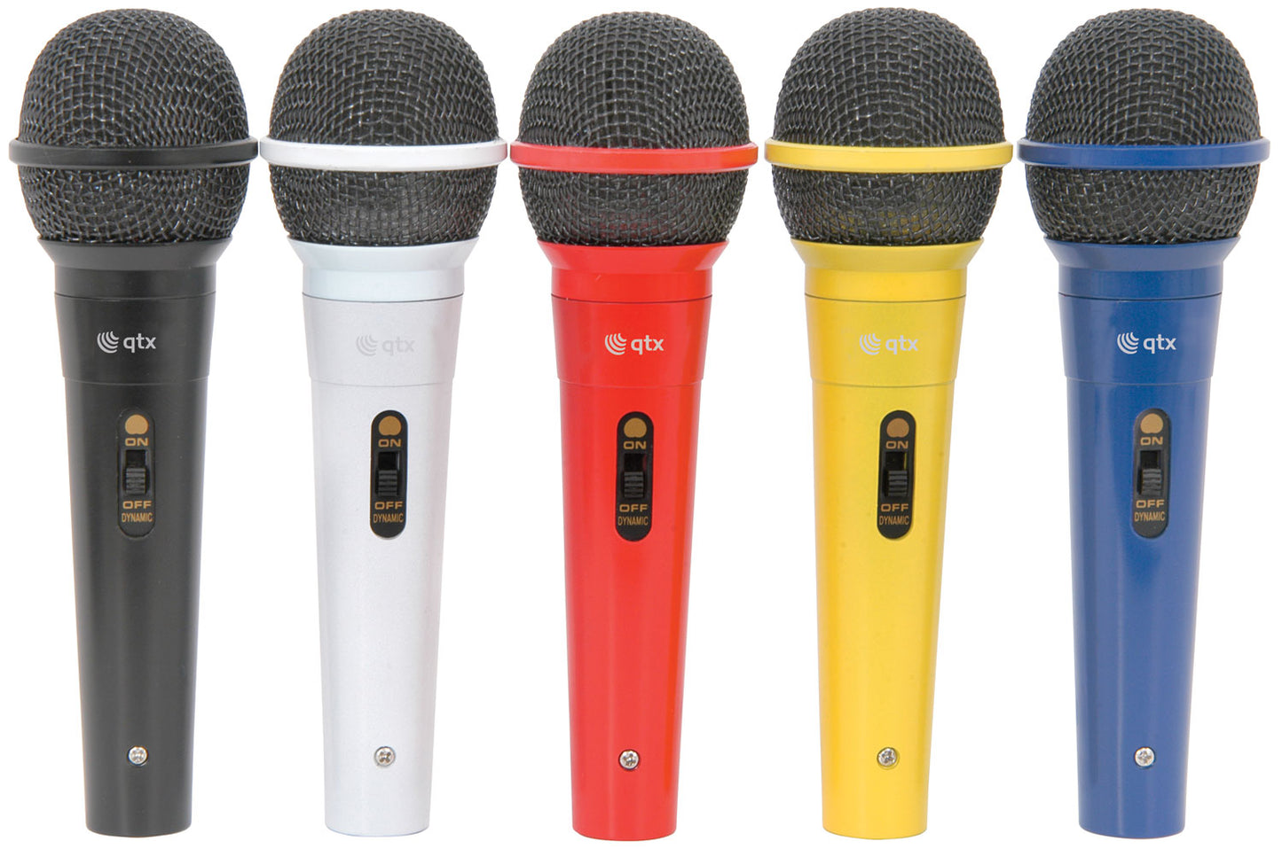 QTX DM5X Dynamisk Mikrofon – Set med 5 Färger