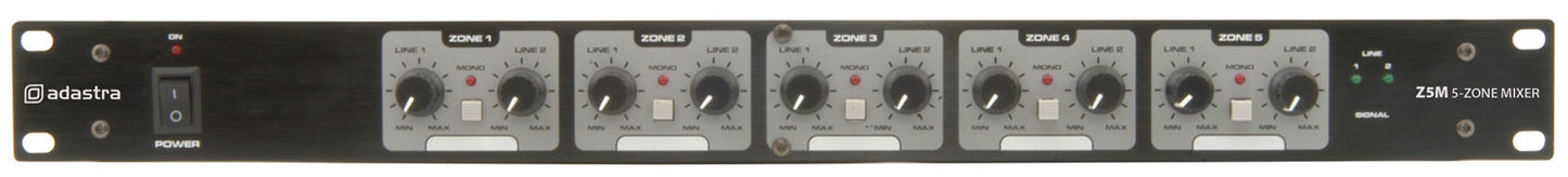 Z5M Zonmixer - 5-zons stereomixer med XLR