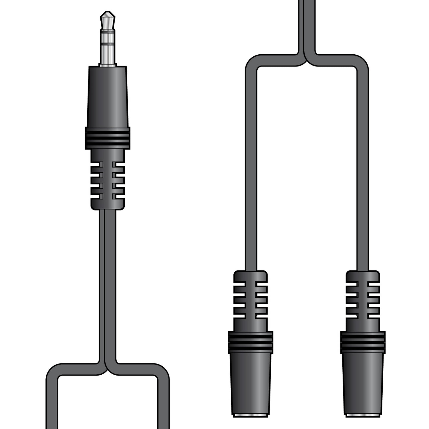 Minitele Y-kabel 1,2m Stereo