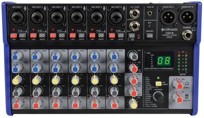 CSD-8 – Kompakt mixer med Bluetooth och DSP-effekter