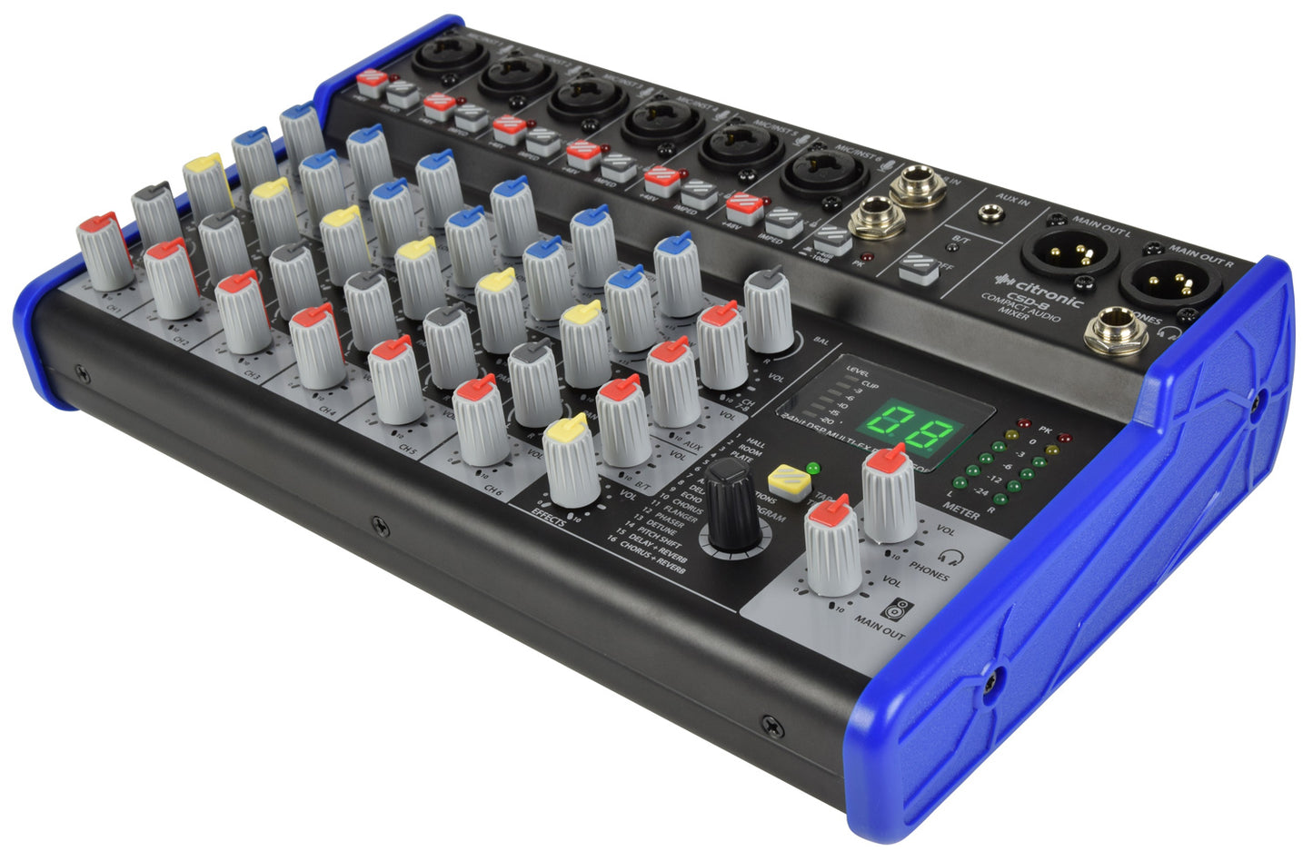 CSD-8 – Kompakt mixer med Bluetooth och DSP-effekter