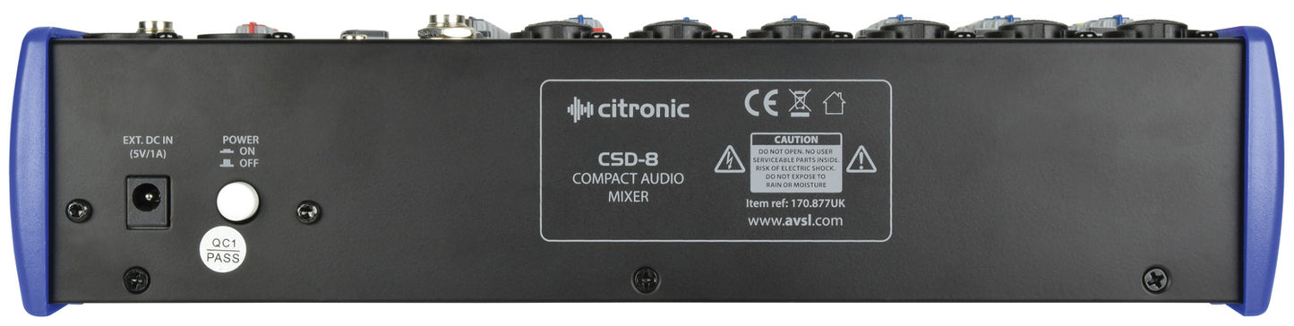 CSD-8 – Kompakt mixer med Bluetooth och DSP-effekter