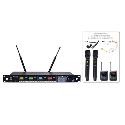 TU4-C Combo system med 2 mick + 2 bodypack
