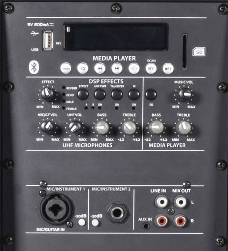 QOVA-12PA 12" Portabelt PA-system
