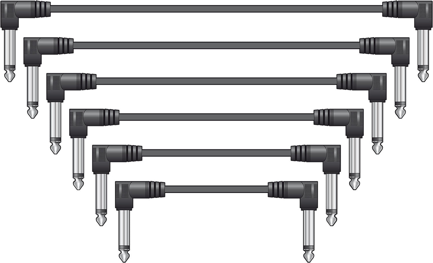 Tele–Tele Patchset 6 × 0,15m – Vinklade Patchkablar