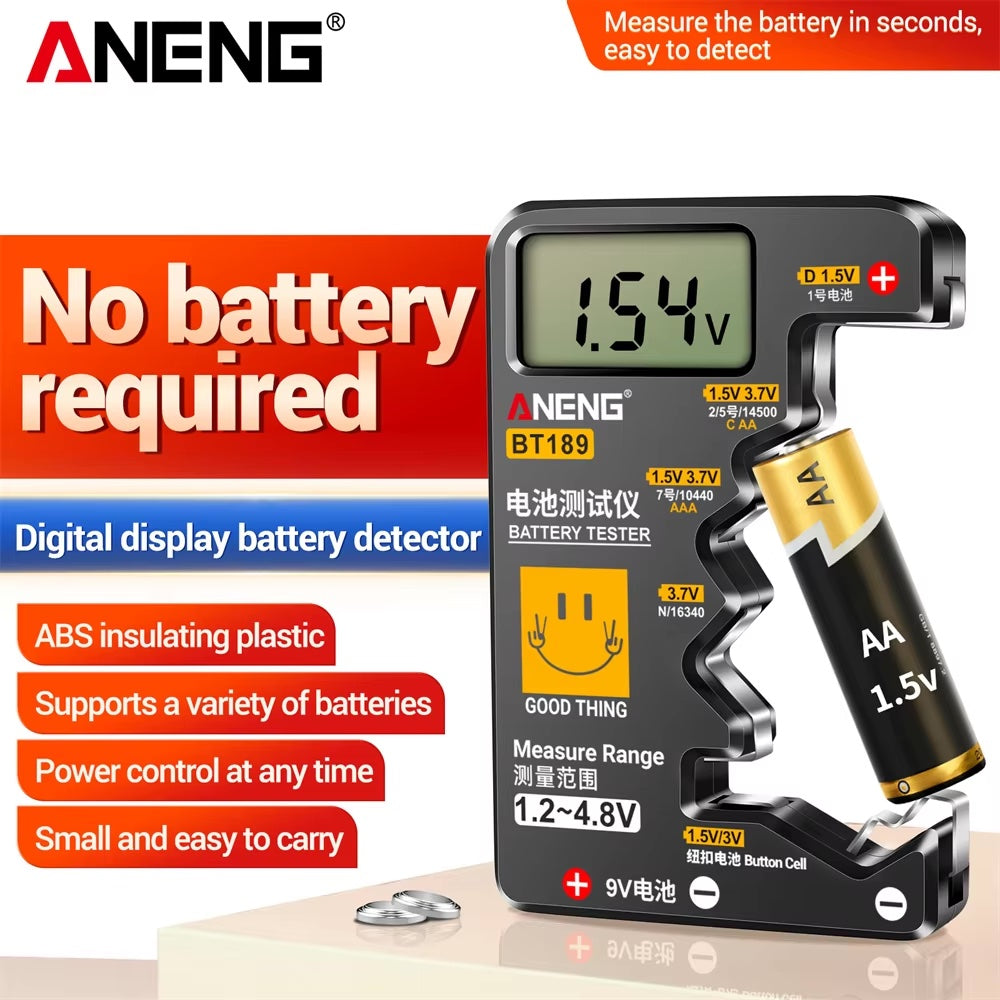 Digital Batteritestare B189 - Svart