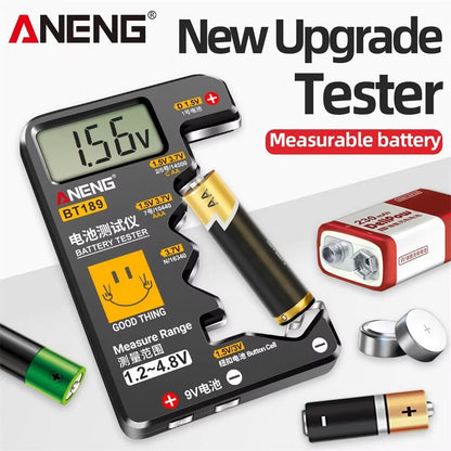Digital Batteritestare B189 - Svart