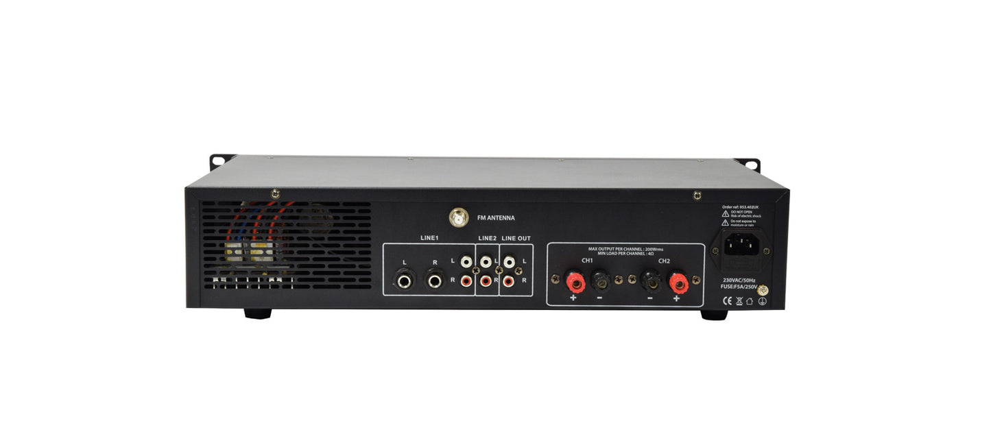 A2 Förstärkare med Mixer 2x120W