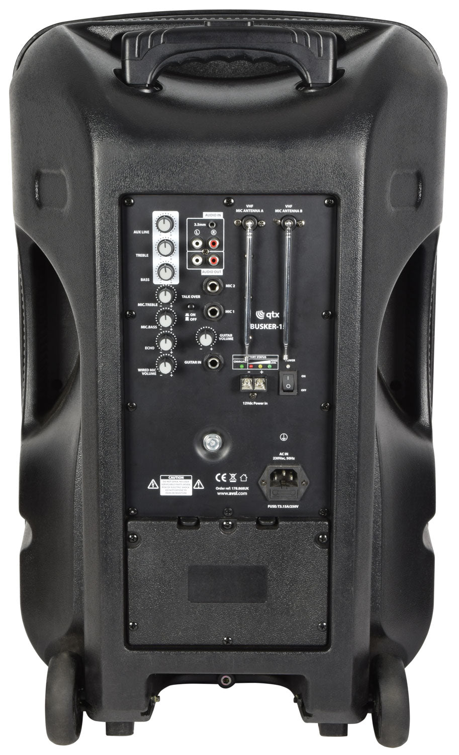 QK12PA Portabelt batterdrivet PA med BT