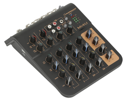 Audiophony Mi4U Kompakt Mixer USB - 4 Kanaler Podcast