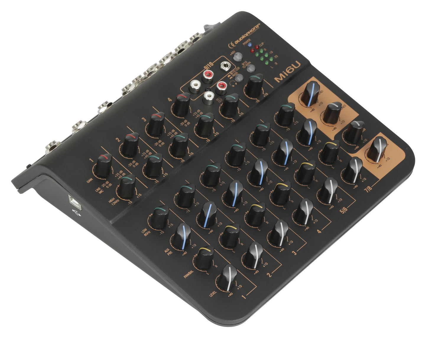 Audiophony Mi6U Kompakt Mixer USB - 6 Kanaler Podcast