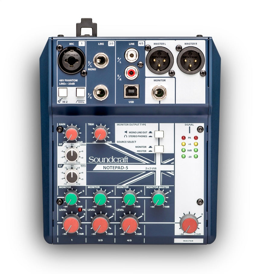 Notepad-5 – Kompakt mixer med Lexicon-effekter och USB