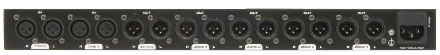 Z5M Zonmixer - 5-zons stereomixer med XLR