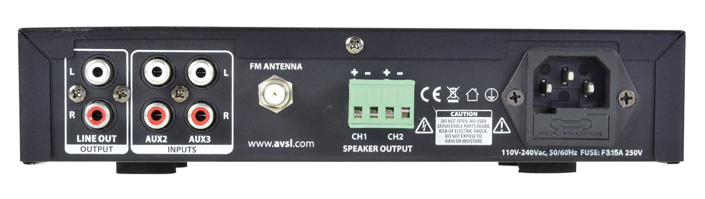 A22 Mixerförstärkare - BT, USB & FM-radio