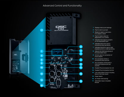 QSC K8.2 Aktiv 8" PA-Högtalare