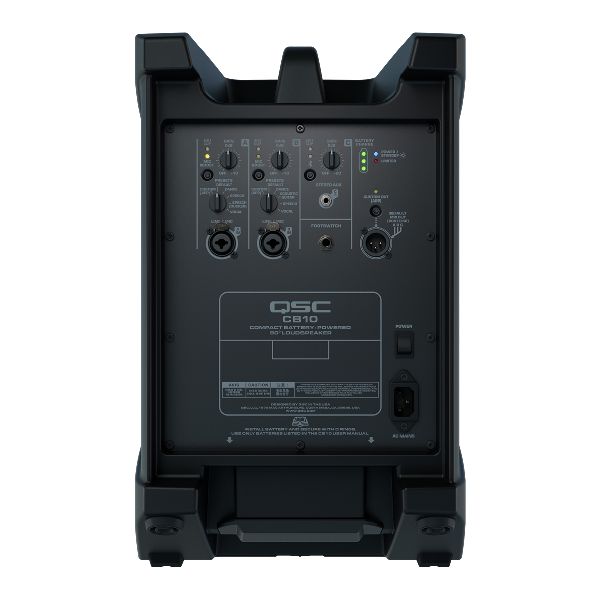 QSC CB10 Aktiv Högtalare med Bluetooth och Batteri