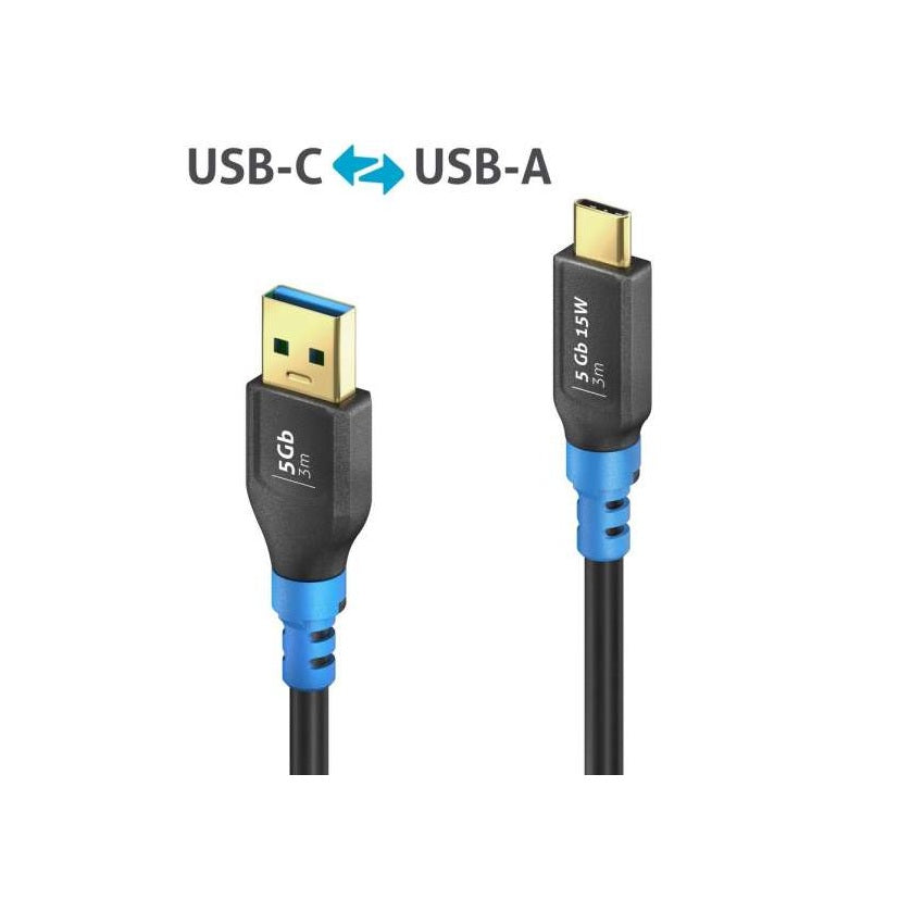USB kabel A-C 0,3m Gen1