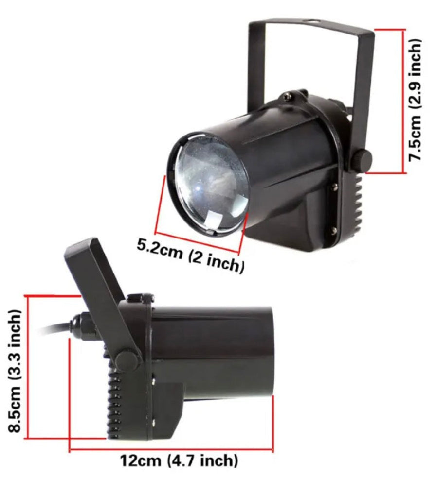 5W Kallvit LED Pinspot för Spegelbollar