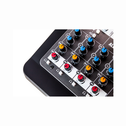 Allen and Heath ZED-6 input strip knobs.